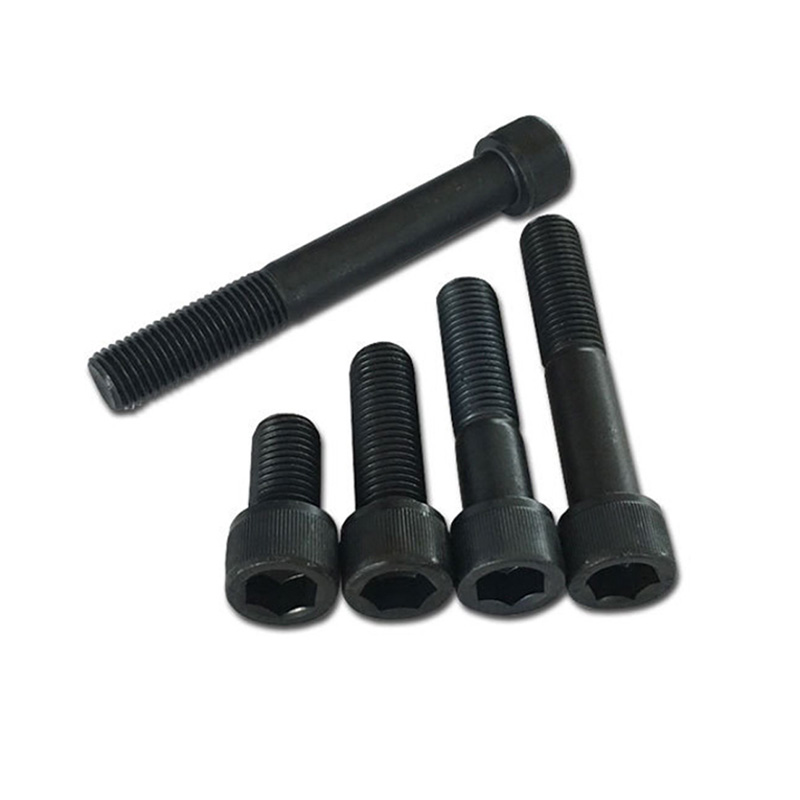 Crni vijak za utičnicu na pola navoja