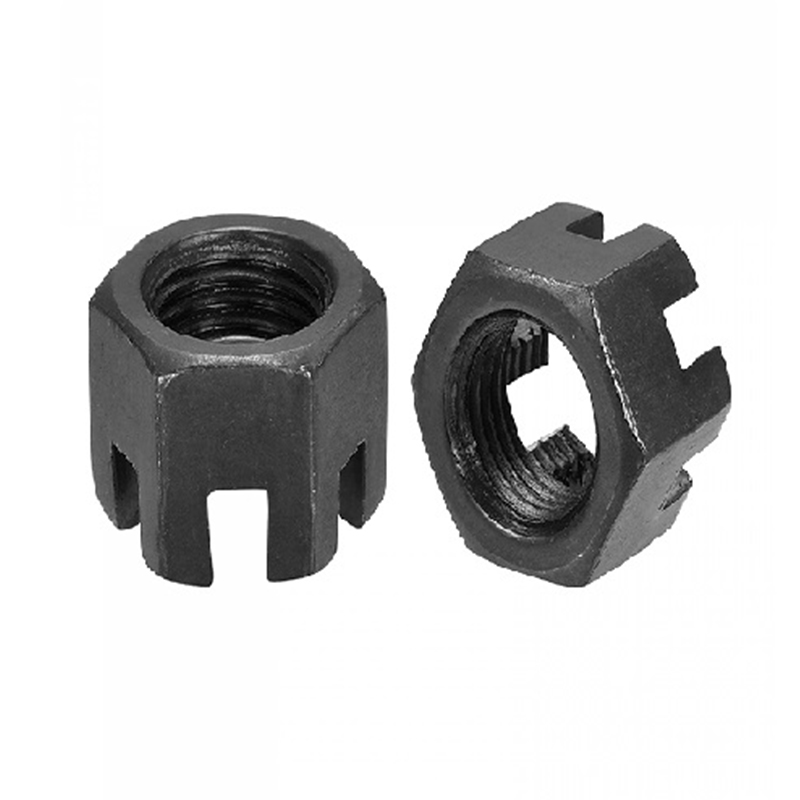 M16×1.5 Grade 4.8 Ugljični čelik Crni oksid Vilicasta matica s prorezom DIN 935